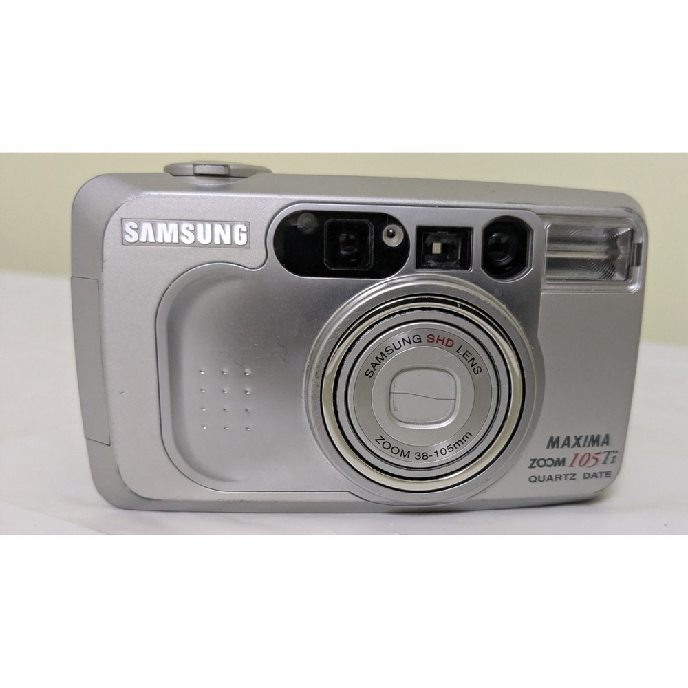 Samsung Maxima Zoom 105Ti 35mm Film Camera Quartz Date Tested Working